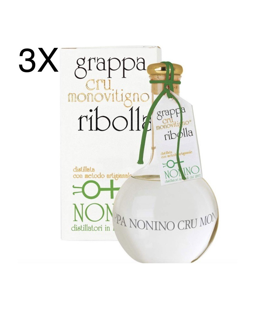 (3 BOTTLES) Nonino - Grappa Cru Ribolla Gialla - 50cl