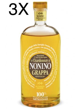 (3 BOTTIGLIE) Nonino - Grappa Chardonnay Barriques - 12 Mesi -  Limited Edition - 70cl