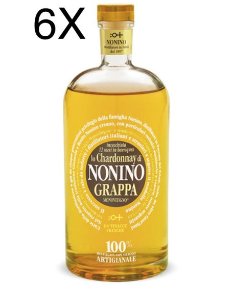 (6 BOTTLES) Nonino - Grappa Chardonnay Barriques - 12 Months -  Limited Edition - 70cl