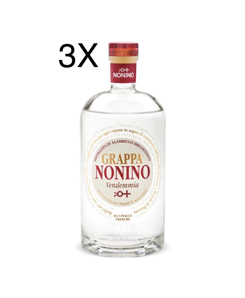 (3 BOTTIGLIE) Nonino - Grappa Vendemmia Bianca - 70cl