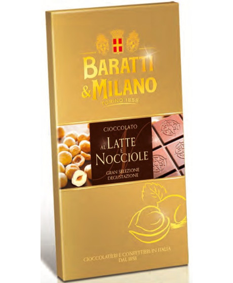 Vendita online tavolette di cioccolato al latte con nocciole Baratti & Milano. Shop on line barrette di cioccolata piemontese di Vendita online tavolette di cioccolato al latte con nocciole Baratti & Milano. Shop on line barrette di cioccolata piemontese di