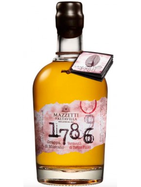 Mazzetti d'Altavilla - Grappa 1786 Moscato Vermouth Cask Finish - Gift Box - 50cl