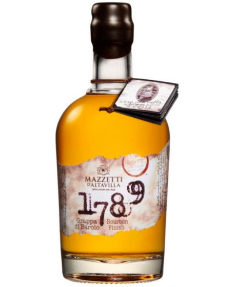 Mazzetti d'Altavilla - Grappa 1789 Barolo Bourbon Cask Finish - Gift Box - 50cl