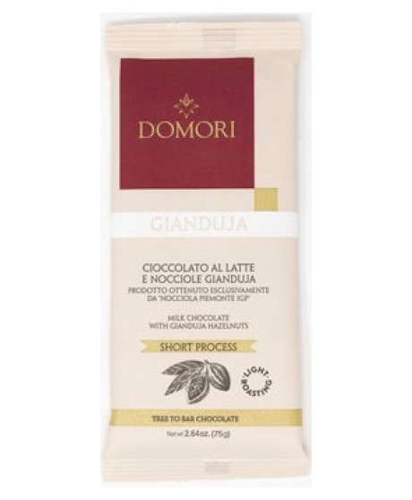 Domori - Milk chocolate with Hazelnuts - 75g Domori - Milk chocolate with Hazelnuts - 75g