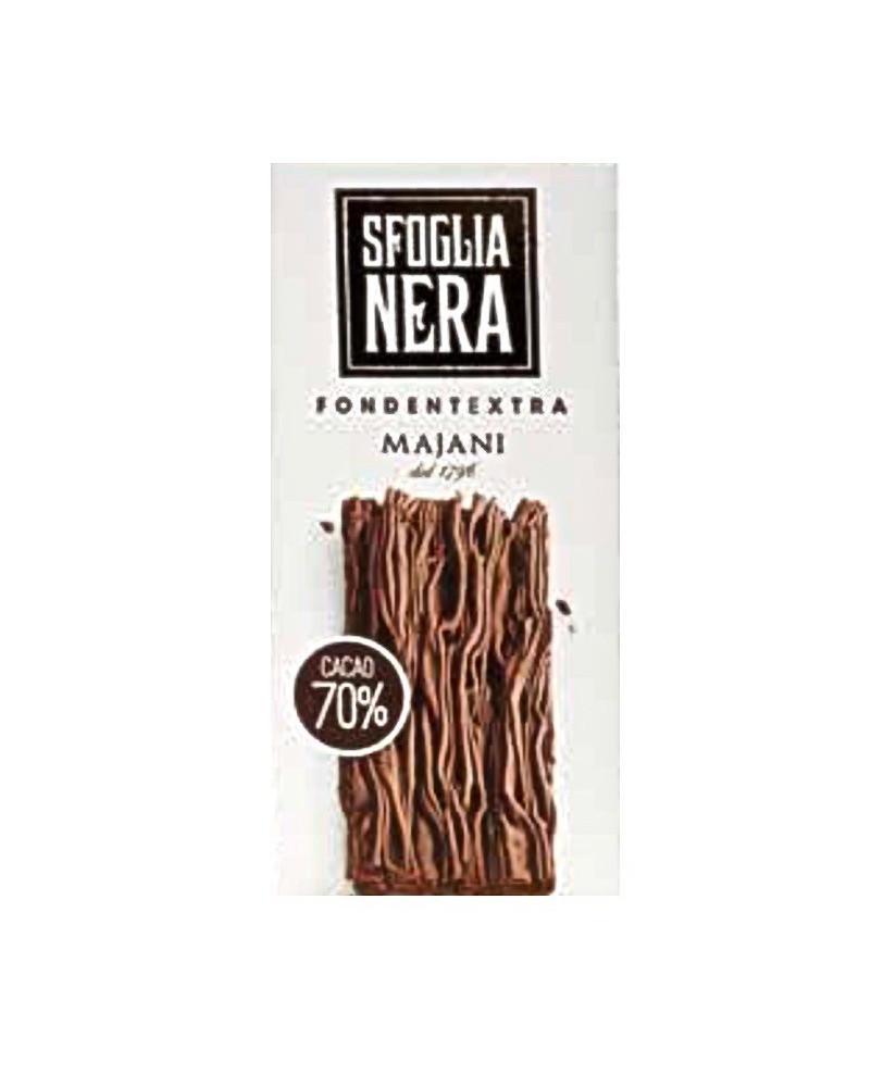 (6 CONFEZIONI X 38g) Majani - Sfoglia Nera - Scorza - 70% 