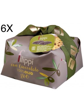 (6 PANETTONI X 1000g) Filippi - Chocolate Olive Oil