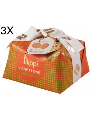 (3 PANETTONI X 1000g) Filippi - Apricot 