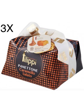 (3 PANETTONI X 1000g) Filippi - Panettone al Caramello Salato