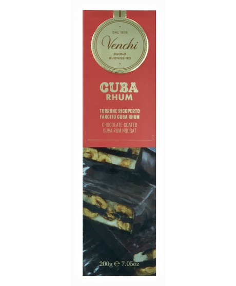 Venchi - Brittle Nougat And Rhum Cream Covered With Extra Dark Chocolate - 200g Venchi - Brittle Nougat And Rhum Cream Covered With Extra Dark Chocolate - 200g