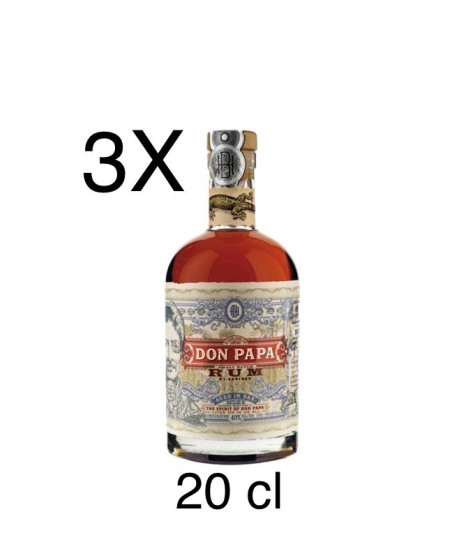 (3 BOTTLES) Rum Don Papa - Mignon - 20cl 