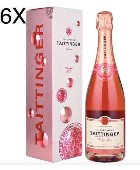 (6 BOTTLES) Taittinger - Prestige Rosé - Brut - Gift Box - 75cl