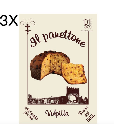 (3 PANETTONI X 1000g) Corso101 - Il Panettone Tradizionale