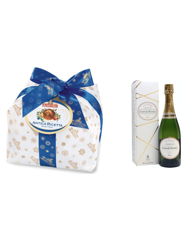 Online sales packaging Christmas 2013 with Champagne Mumm Cuvée Prestige and panettone craft Albertengo quality (Typical Christm