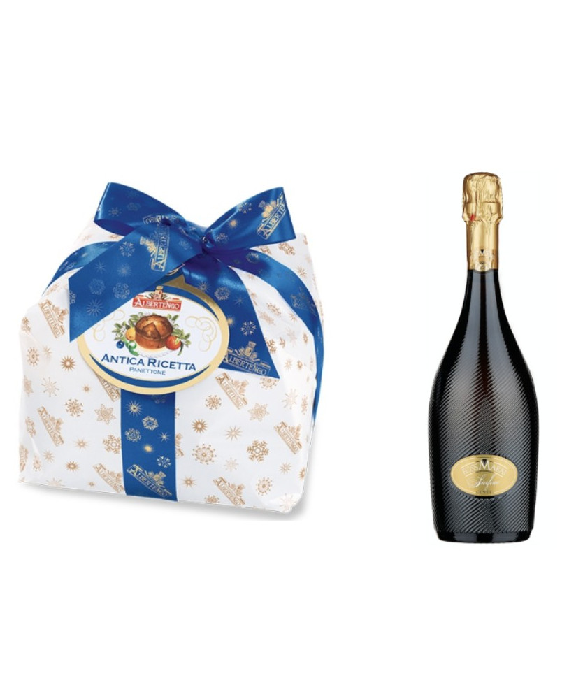 Online sales packaging Christmas 2013 with prosecco and panettone craft Albertengo quality (Typical Christmas Cake). Shop online