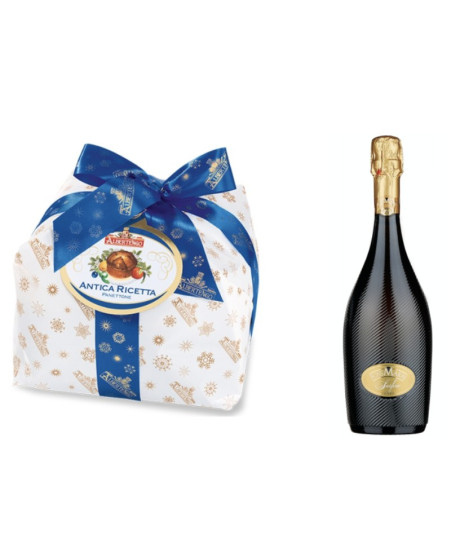 Online sales packaging Christmas 2013 with prosecco and panettone craft Albertengo quality (Typical Christmas Cake). Shop online