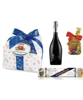 Online sales packaging Christmas 2013. Prosecco, Panettone Craft Albertengo quality (Typical Christmas Cake) and Nougat Flamigni