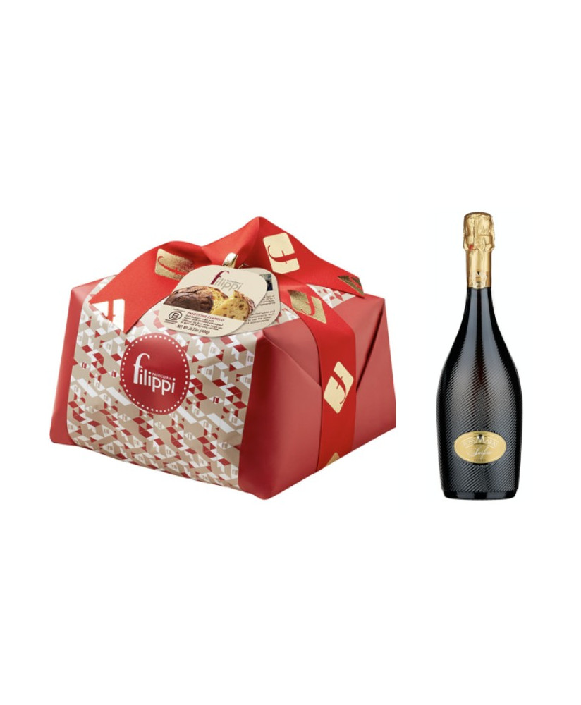 Vendita online confezioni Natale 2015 con panettone artigianale Filippi e prosecco Foss Marai di qualità. Shop on line idee rega