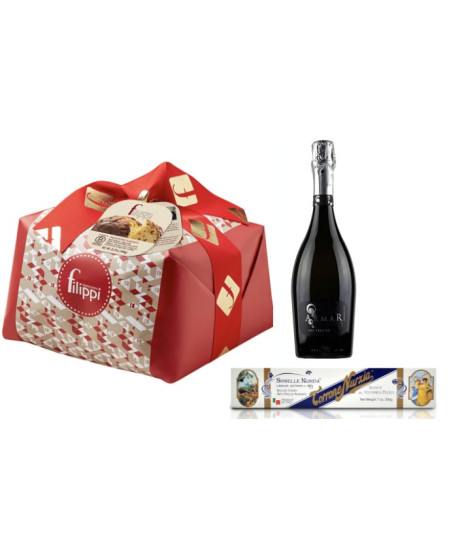 Special Bag - Panettone Craft "Filippi", Prosecco and Nougat