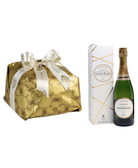 Special bag - Panettone Craft "Cova" and Champagne "Laurant Perrier"