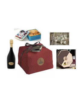 Online sales packaging boxes with Christmas 2014 Fiasconaro artisan panettone, nougat Scaldaferro, chocolates and Majani Foss Ma
