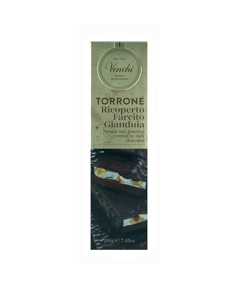 Venchi - Barretta Torrone Farcito Gianduja e Ricoperto - 200g