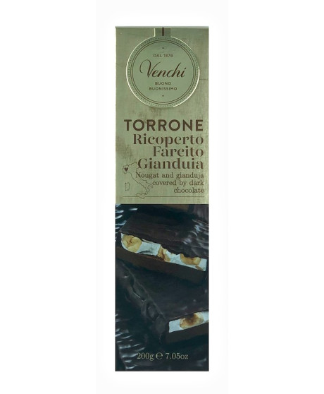 Venchi - Barretta Torrone Farcito Gianduja e Ricoperto - 200g