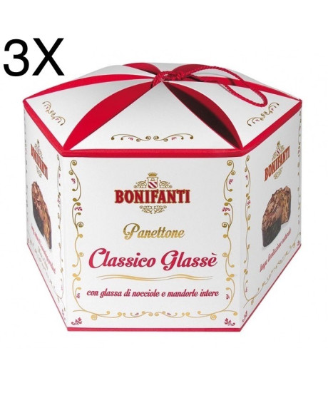 (3 CHRISTMAS CAKES X 1000g) Bonifanti - Glassè 