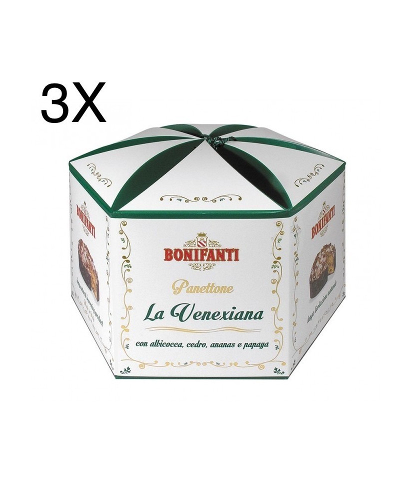 (3 CHRISTMAS CAKES X 1000g) Bonifanti - "Venexiana"