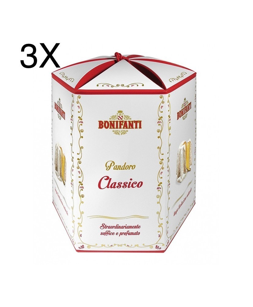 (3 CHRISTMAS CAKES X 1000g) Bonifanti - "Pandoro" Classic