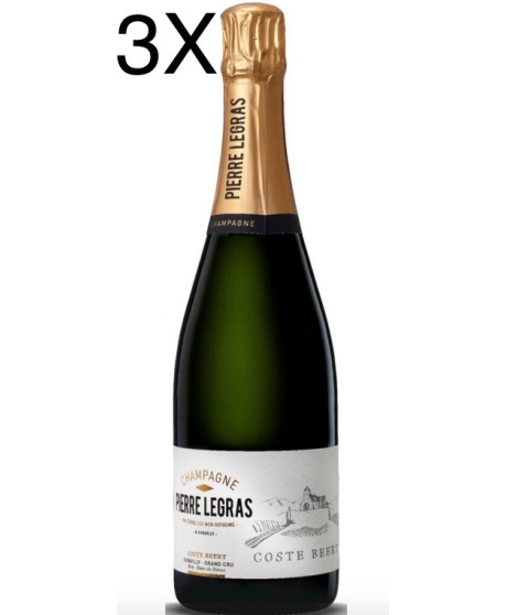 (3 BOTTLES) Pierre Legras - Grand Cru Brut Blanc de Blancs "Coste Beert" - Champagne - 75cl