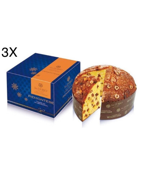 (3 CHRISTAMAS CAKES X 1000g) Sal de Riso - Piedmont with Muscat and Hazelnuts