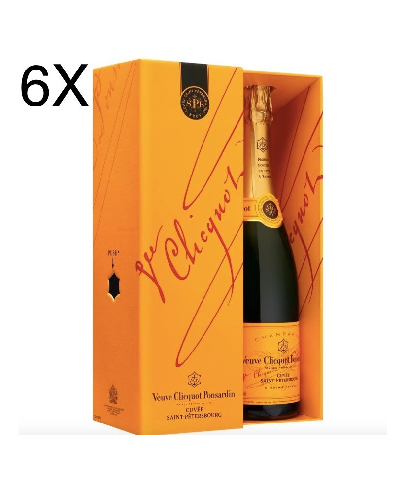 (3 BOTTLES) Veuve Clicquot - Cuvee Saint Petersbourg - Champagne AOC - Coffret - 75cl