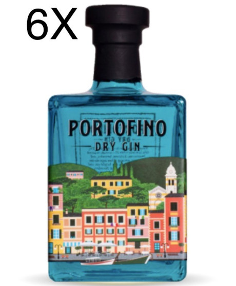 (6 BOTTLES) Portofino - Dry Gin - 50cl