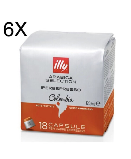 (6 CONFEZIONI) Illy Monoarabica Colombia - 108 Capsule