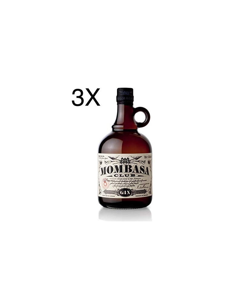 (3 BOTTIGLIE) Gin Mombasa - Mombasa Club - London Dry Gin - 70cl