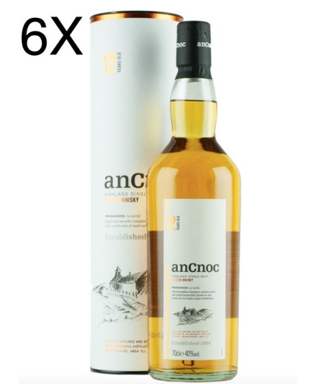 (6 BOTTIGLIE) AnCnoc - Whisky Single Malt - 12 anni - 70 cl