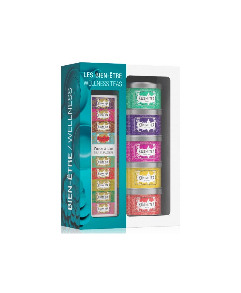Vendita online selezione Tè Kusmi Benessere. Wellness te. Tea in foglie. Tè Francese di qualità in scatola. Shop on-line Kusmi