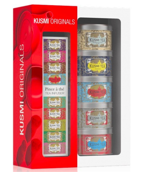 KUSMI TEA - ORIGINALS ASSORTMENT - WITH INFUSER 5 X 25G