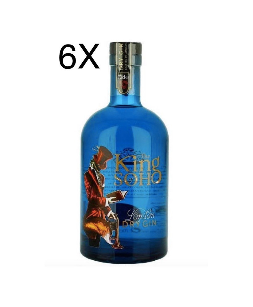 (3 BOTTLES) Gin King Of Soho - London Dry Gin - 70cl