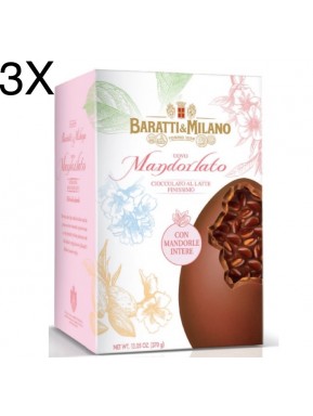 (3 EGGS X 370g) Baratti - Milk Chocolate and Almonds