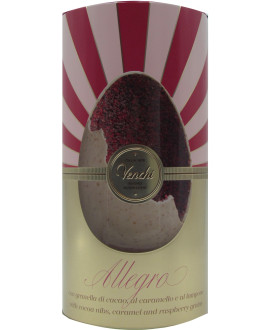 Vendita online uova di cioccolato Venchi, bianco con frutta secca salata. Shop on line uova di cioccolata senza glutine per celi