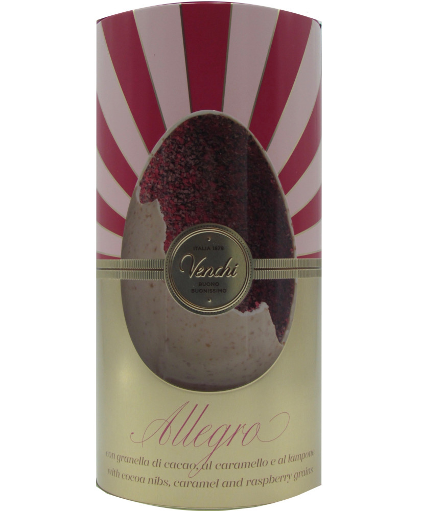 Vendita online uova di cioccolato Venchi, bianco con frutta secca salata. Shop on line uova di cioccolata senza glutine per celi