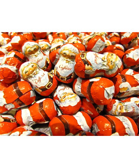 Vendita online cioccolatini a forma di Babbo Natale - Cioccolato al latte. Shop on line cioccolatini al latte a forma di Babbi N