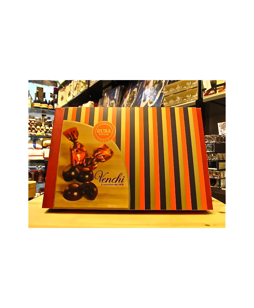 Vendita online scatole di Cuba al Rhum Venchi di Cuneo, caviale di cioccolato. Shop on line Cioccolatini Cuneesi al Rum Venchi, 