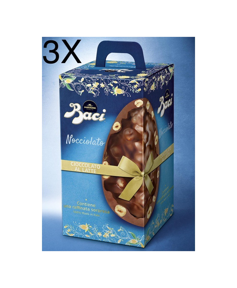 Vendita online Uova dei Baci Perugina di cioccolato bianco con raffinate sorprese e 4 baci bianchi all'interno. Shop on line Uov