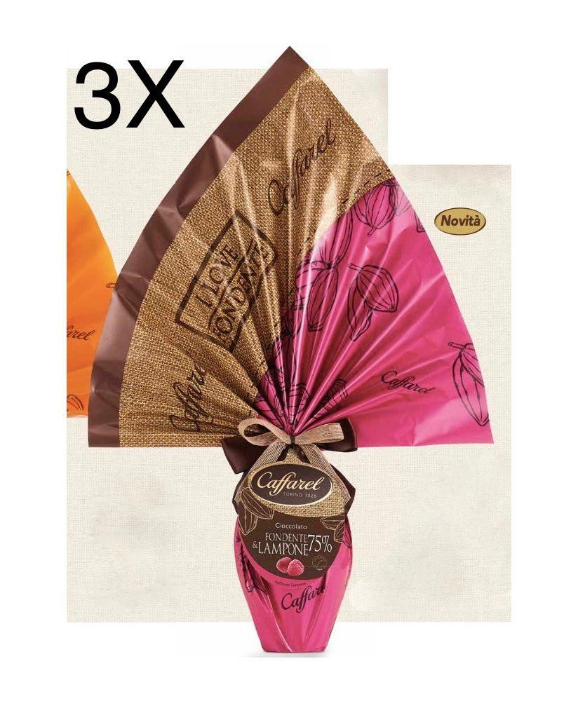 Caffarel - dark chocolate 75% cocoa with raspberry - 230g