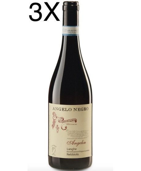 (3 BOTTIGLIE) Angelo Negro - Nebbiolo 2018 - Angelin - Langhe DOC - 75cl