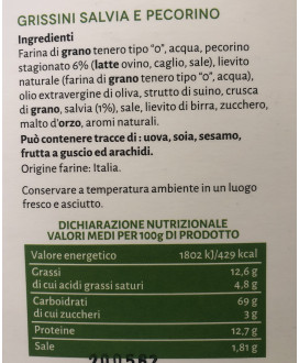 Vendita online Grissini di San Patrignano alla salvia e pecorino, Shop online Grissini Artigianali