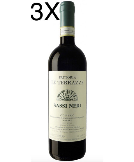 (3 BOTTIGLIE) Fattoria Le Terrazze - Sassi Neri 2019 - Rosso Conero Riserva DOCG - 75cl