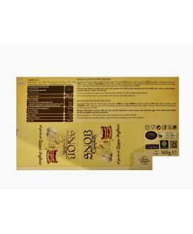 vendita online confetti snob crispo bianchi ripieni di frutta al gusto di zuppa inglese con mandorla tostata ricoperta di ciocco